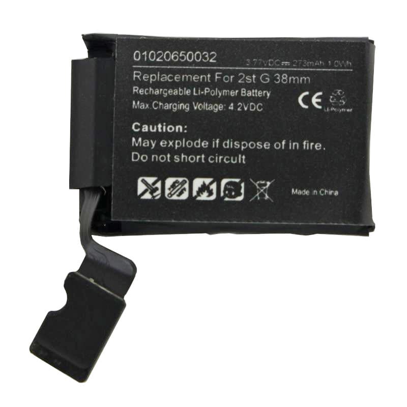 Compatible avec la batterie Li-Polymer A1760, 3,77V, 273mAh, 1,0Wh, intégrée, sans outils de la Apple iWatch 2 38mm Li-Polymer