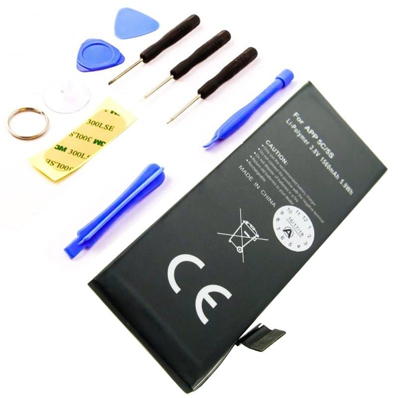 Batterie pour Apple iPhone 5C Li-Polymer 616-0667, batterie 616-0720 avec outil