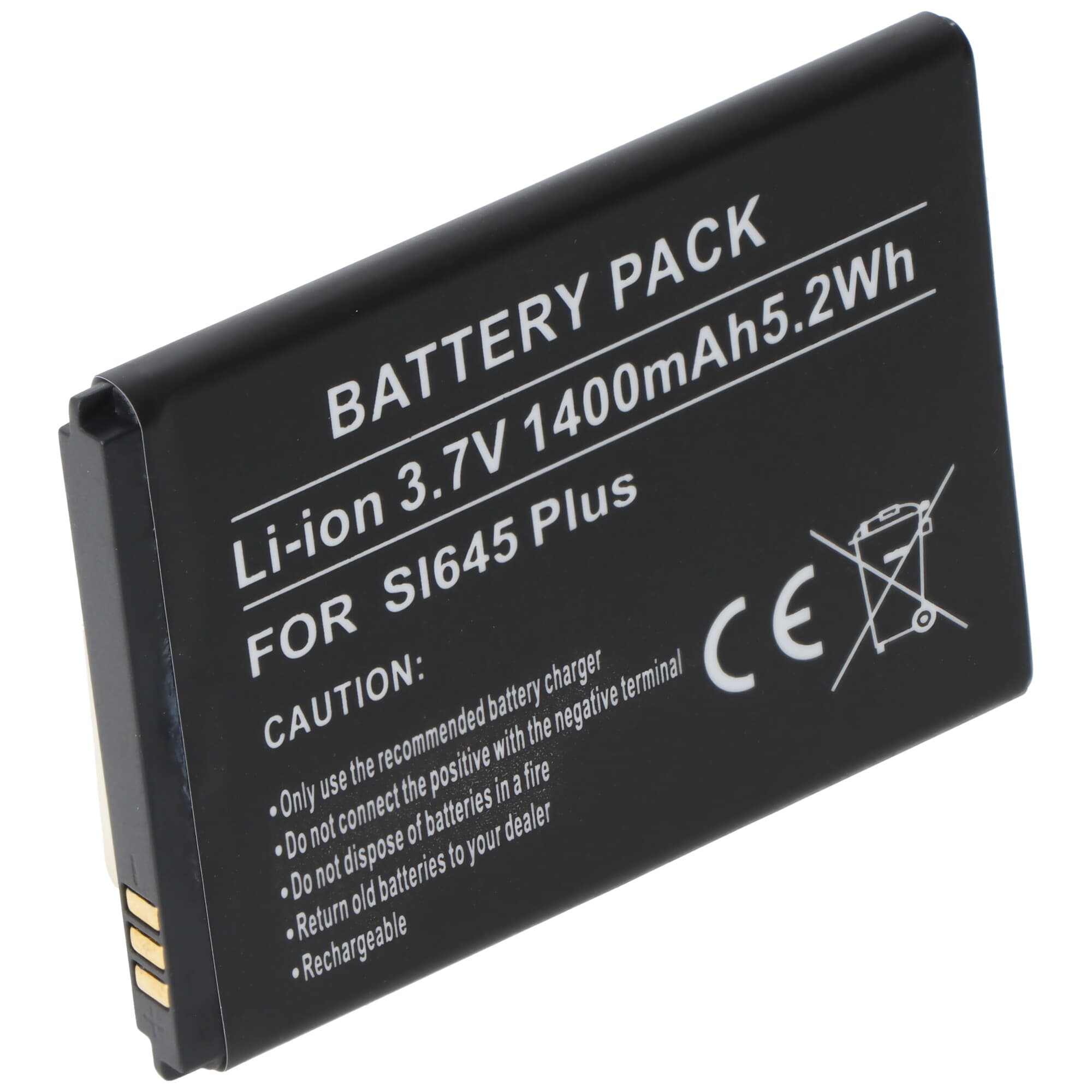 Batterie compatible Bea-Fon SL645/SL645Plus, Li-ion, 3,7 V, 1400 mAh, 5,2 Wh, ICP5/44/55