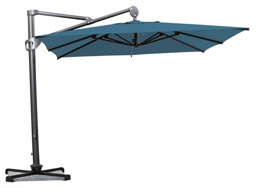 Parasol déporté Helios résistant au vent Carré 300x300 Acrylique sunbrella premium Adriatic | La Maison du Parasol