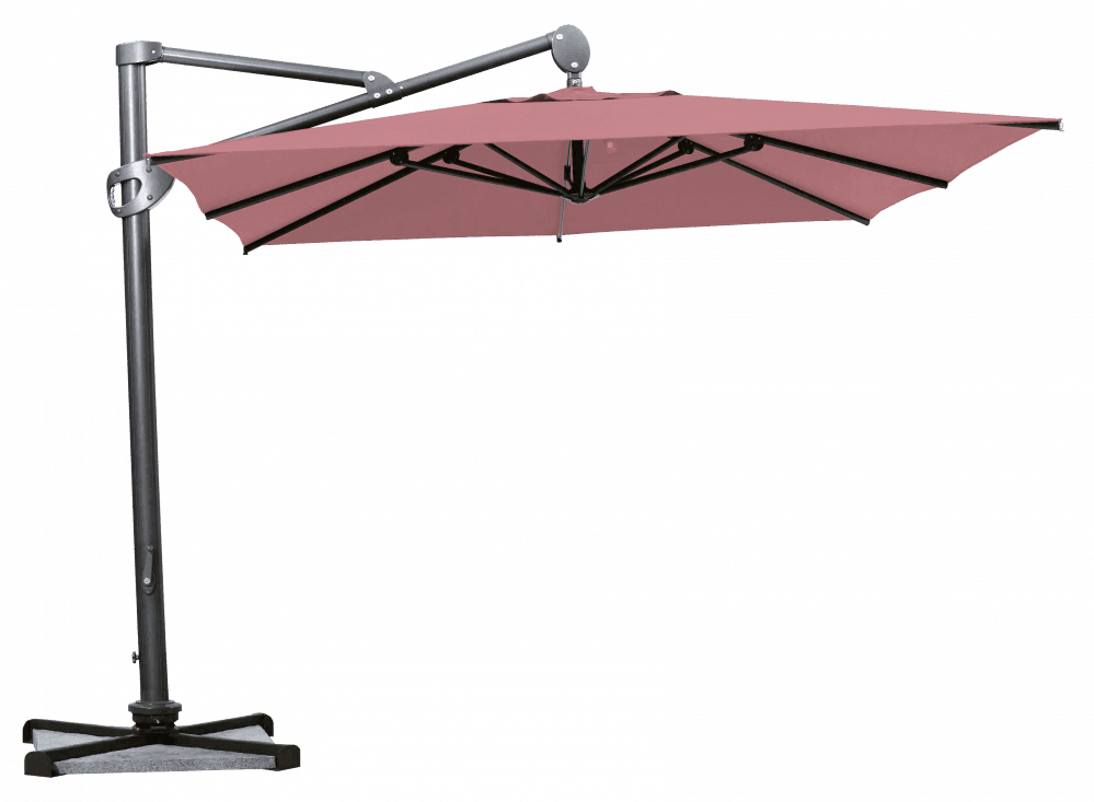 Parasol déporté Helios résistant au vent Carré 300x300 Acrylique sunbrella premium Opéra | La Maison du Parasol