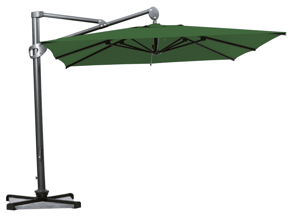 Parasol déporté Helios résistant au vent Carré 300x300 Acrylique sunbrella premium Calathea | La Maison du Parasol