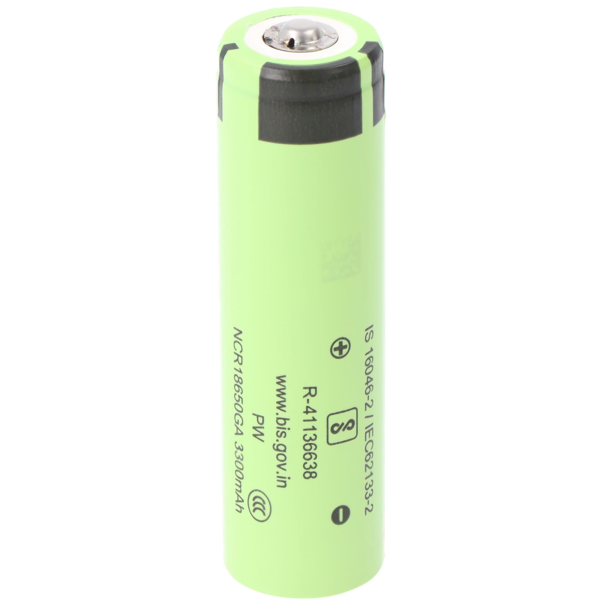 Batterie Li-ion Panasonic 18650 avec pôle positif surélevé, non protégée, 69,5 x 18,4 mm