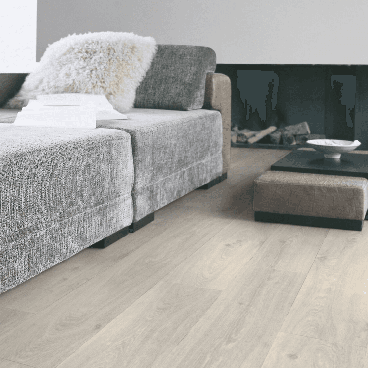Rouleau 4m de sol PVC effet bois pose libre noma blanc Gerflor - 3000 cm x 400 cm x 0.25 cm